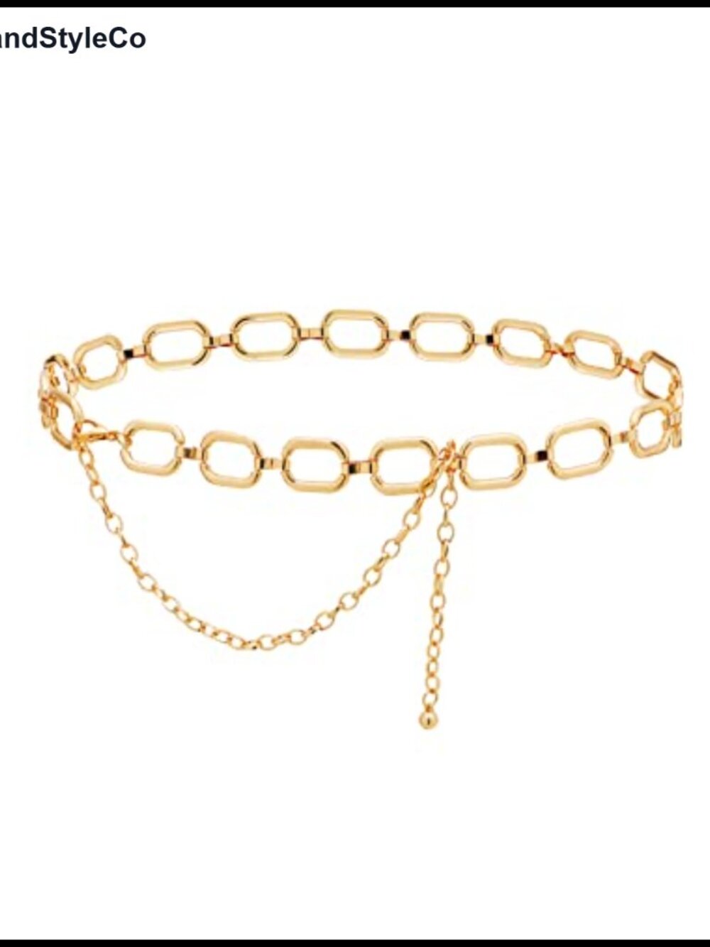 Thick Metal Link Waist Belt Adjustable Chain Belt for Dresses Jeans